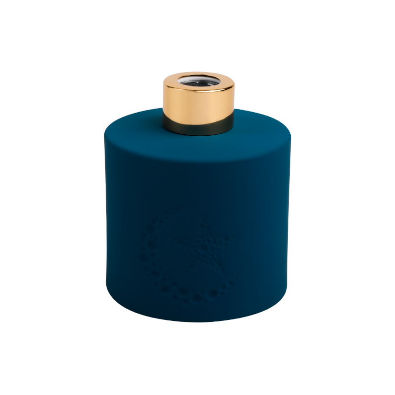 بطری عطر آبی ستاره با کلاه طلایی